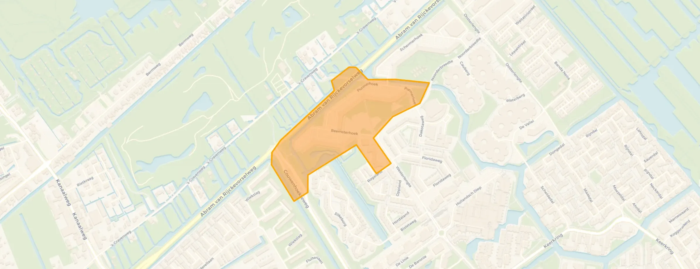 Kaart van Beemster/Purmerhoek