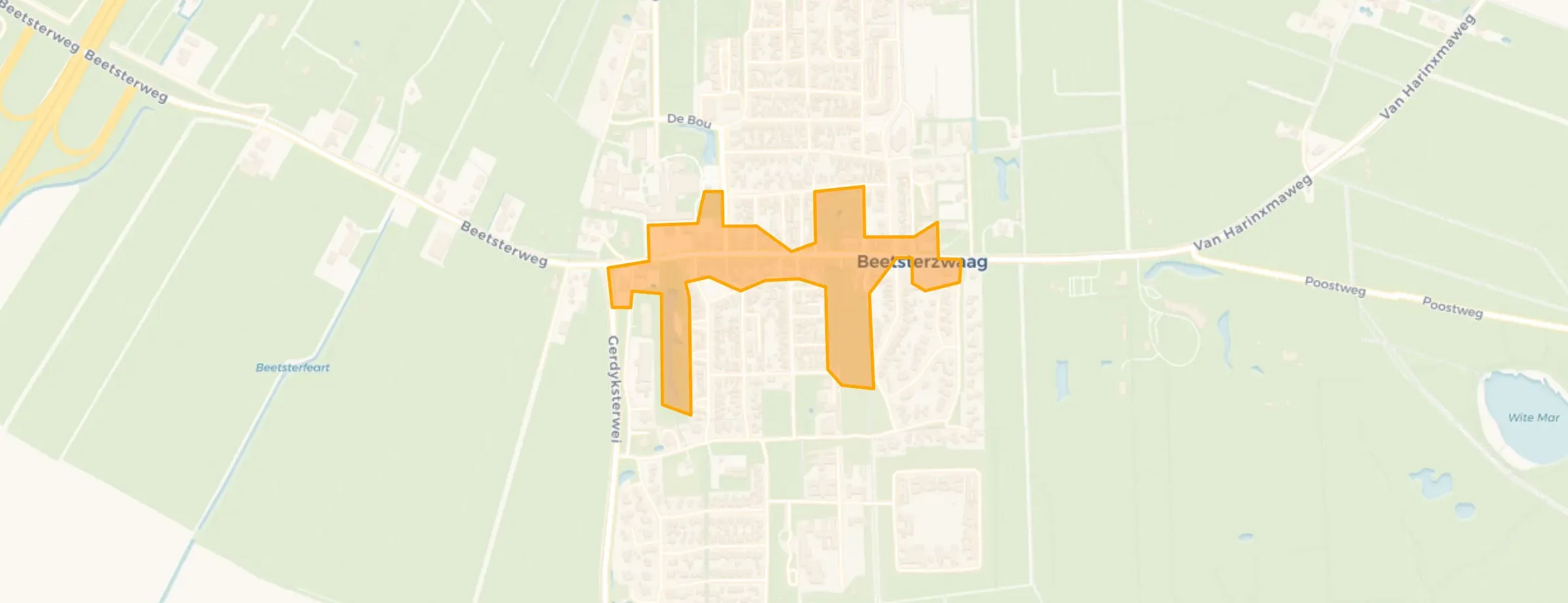 Kaart van Beetsterzwaag-Centrum