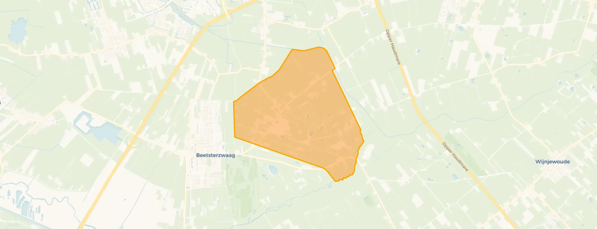 Kaart van Beetsterzwaag-Olterterp