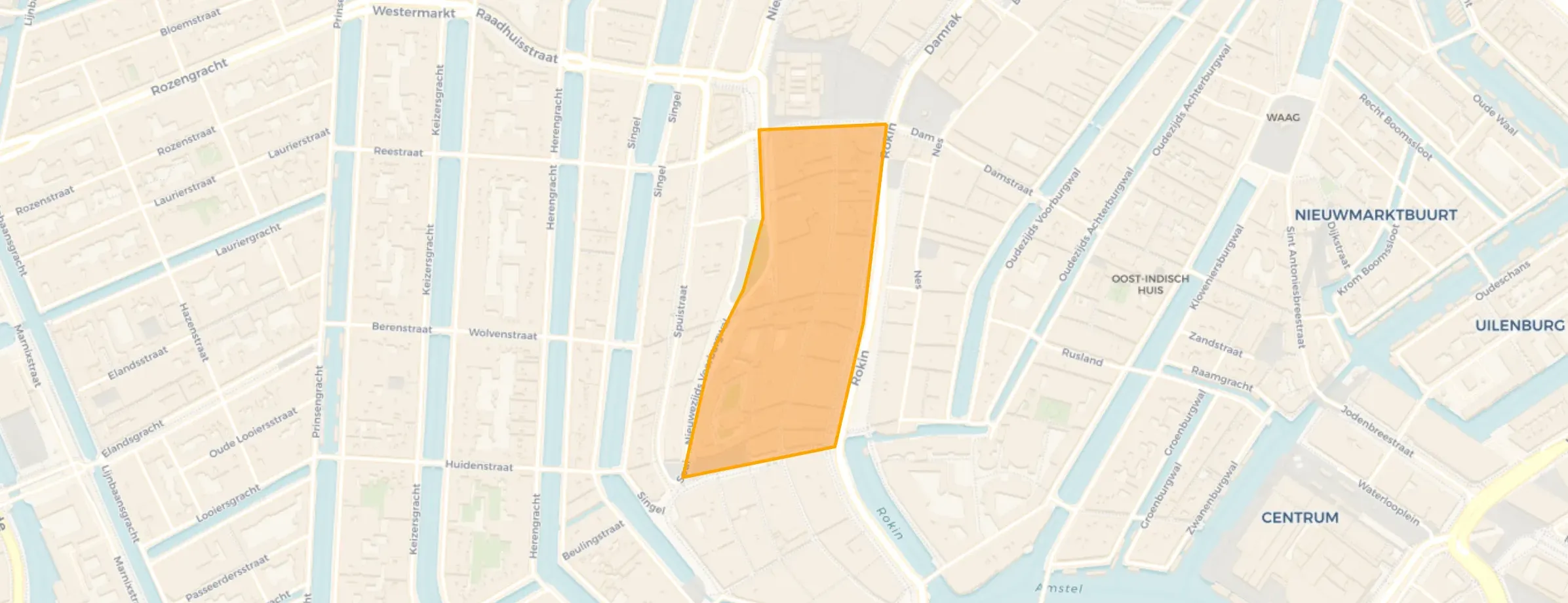 Kaart van Begijnhofbuurt