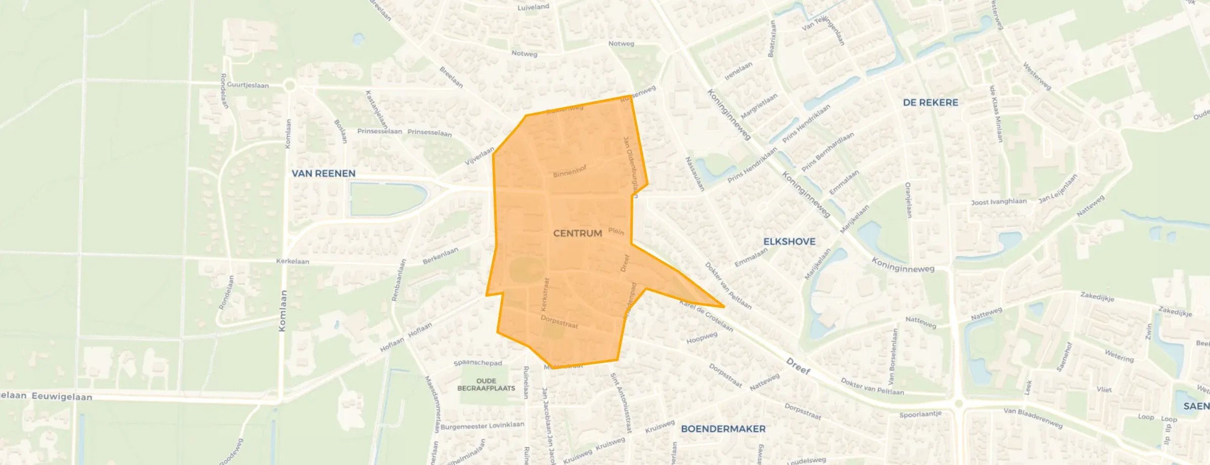 Kaart van Bergen-Centrum