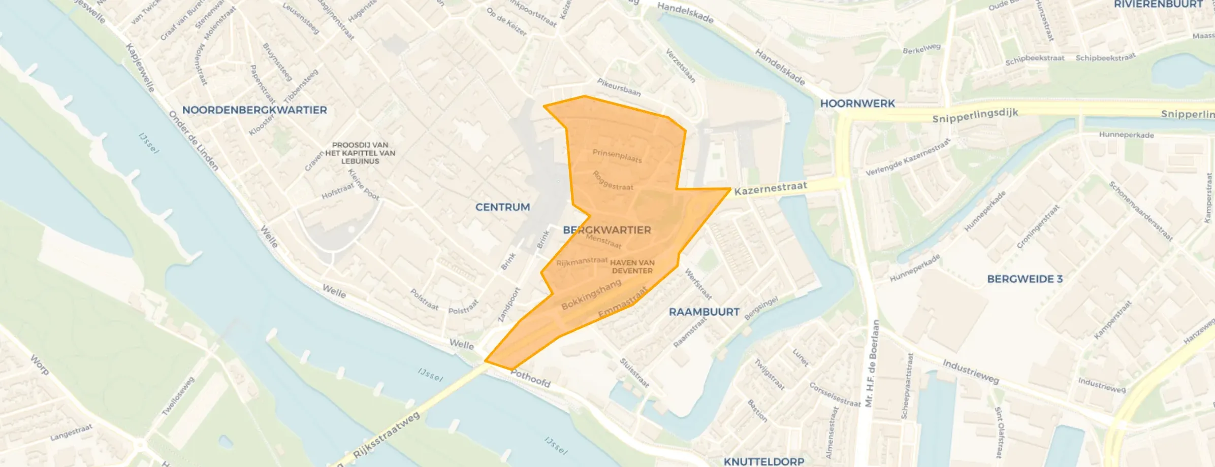 Kaart van Bergkwartier