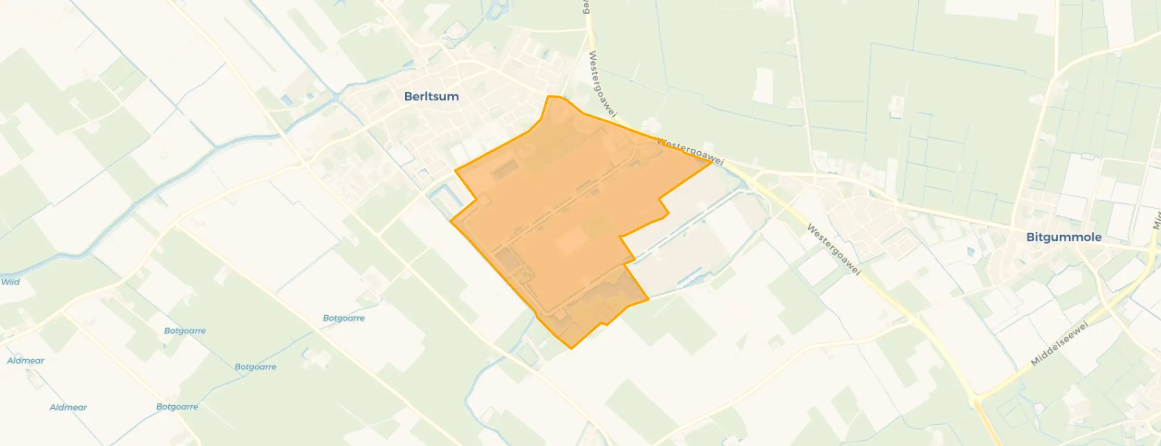 Kaart van Berltsum Kassen
