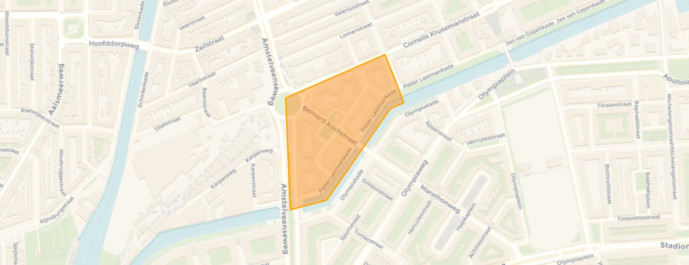 Kaart van Bertelmanpleinbuurt