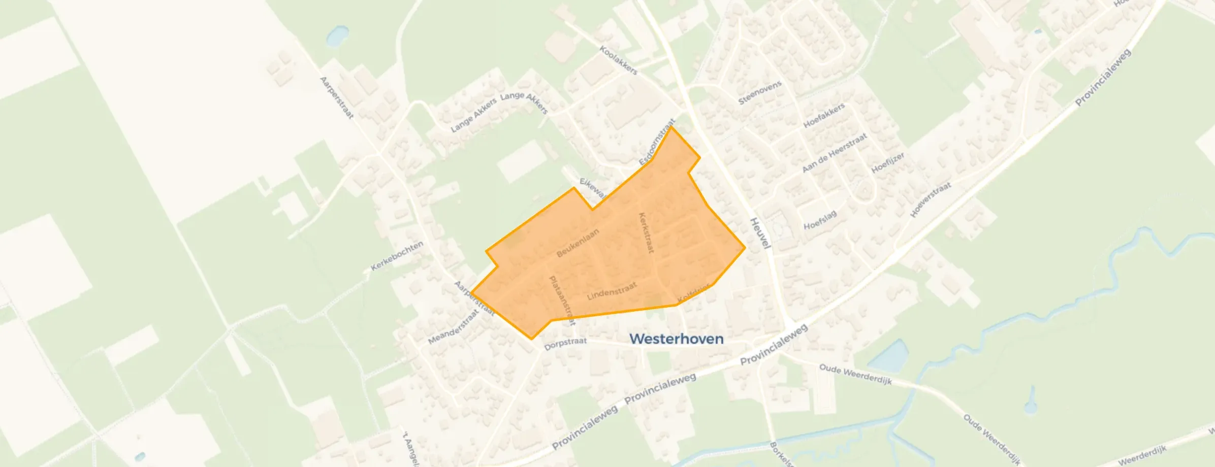 Kaart van Beukenlaan en omgeving
