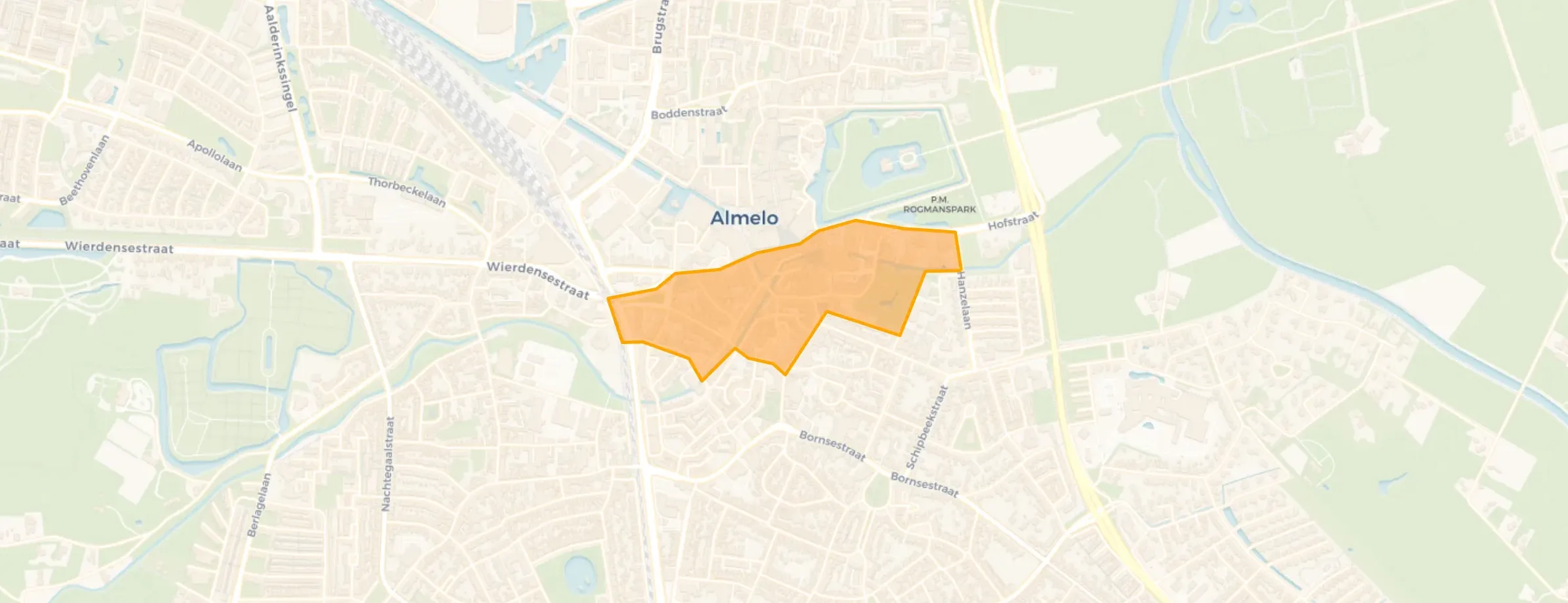 Kaart van Binnenstad Zuid