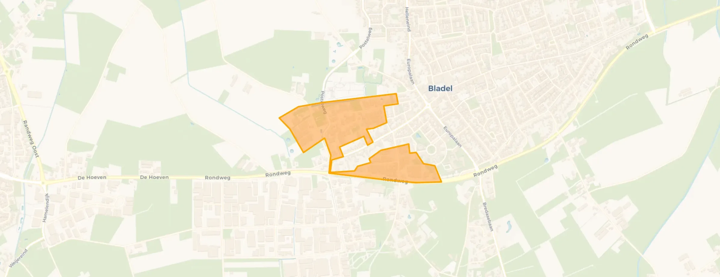 Kaart van Bladel Bedrijventerrein De Beemd en Leemskuilen