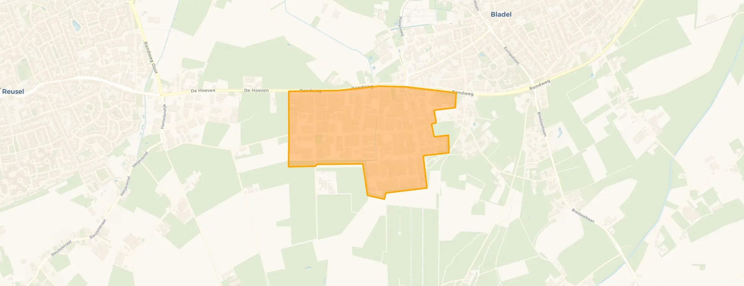 Kaart van Bladel Bedrijventerrein De Sleutel