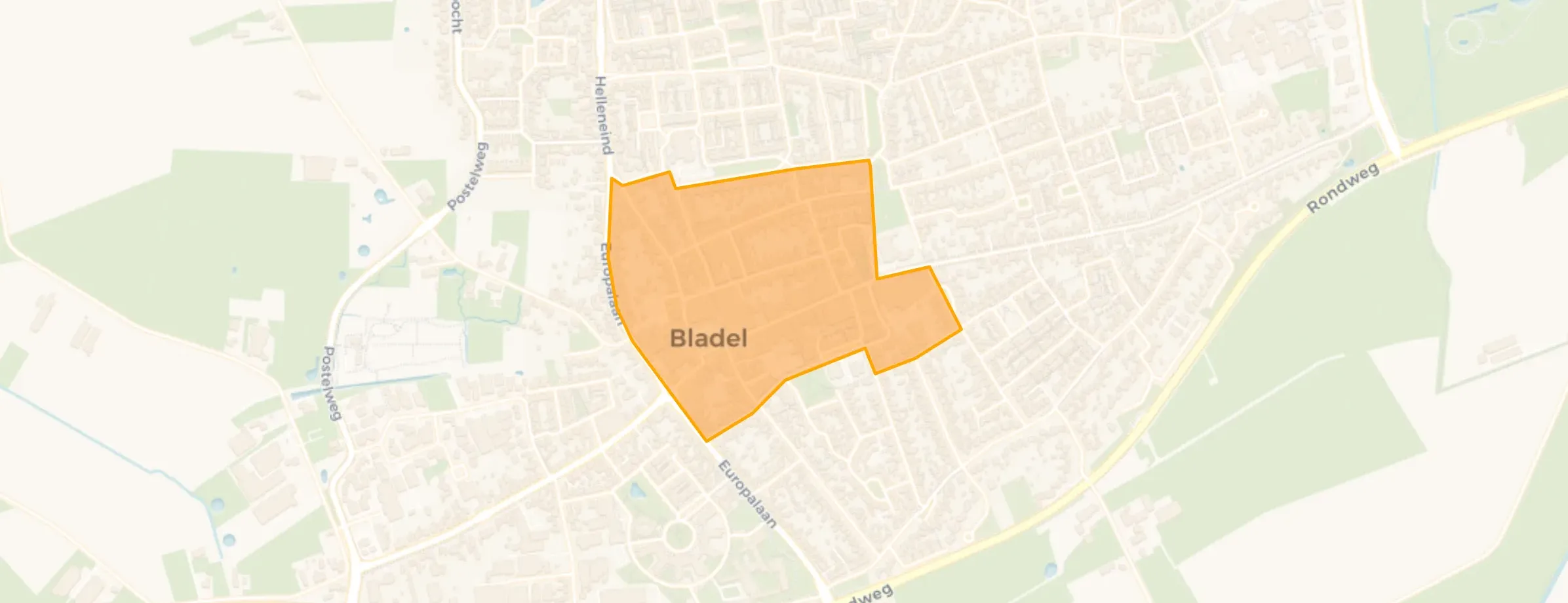 Kaart van Bladel Centrum