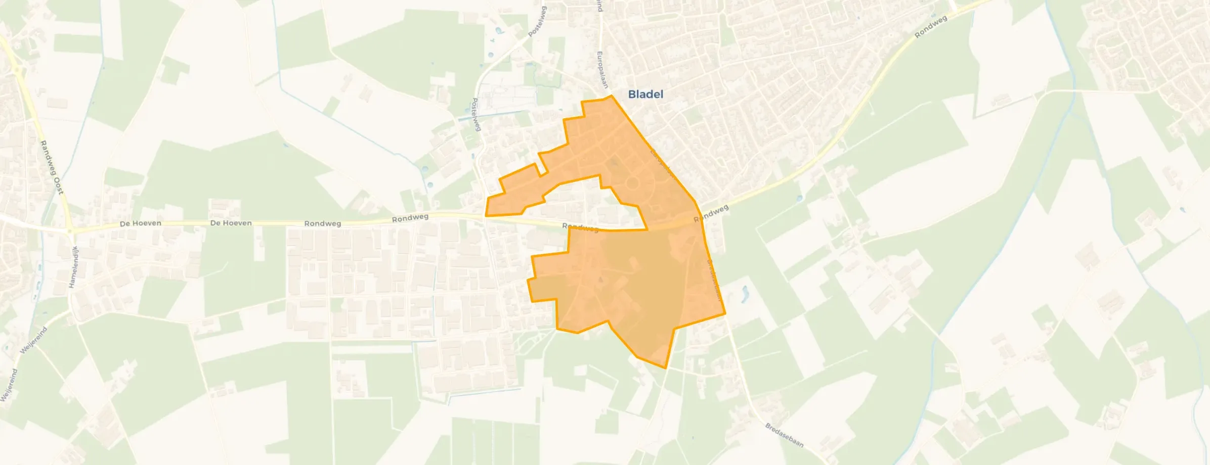 Kaart van Bladel Zuid
