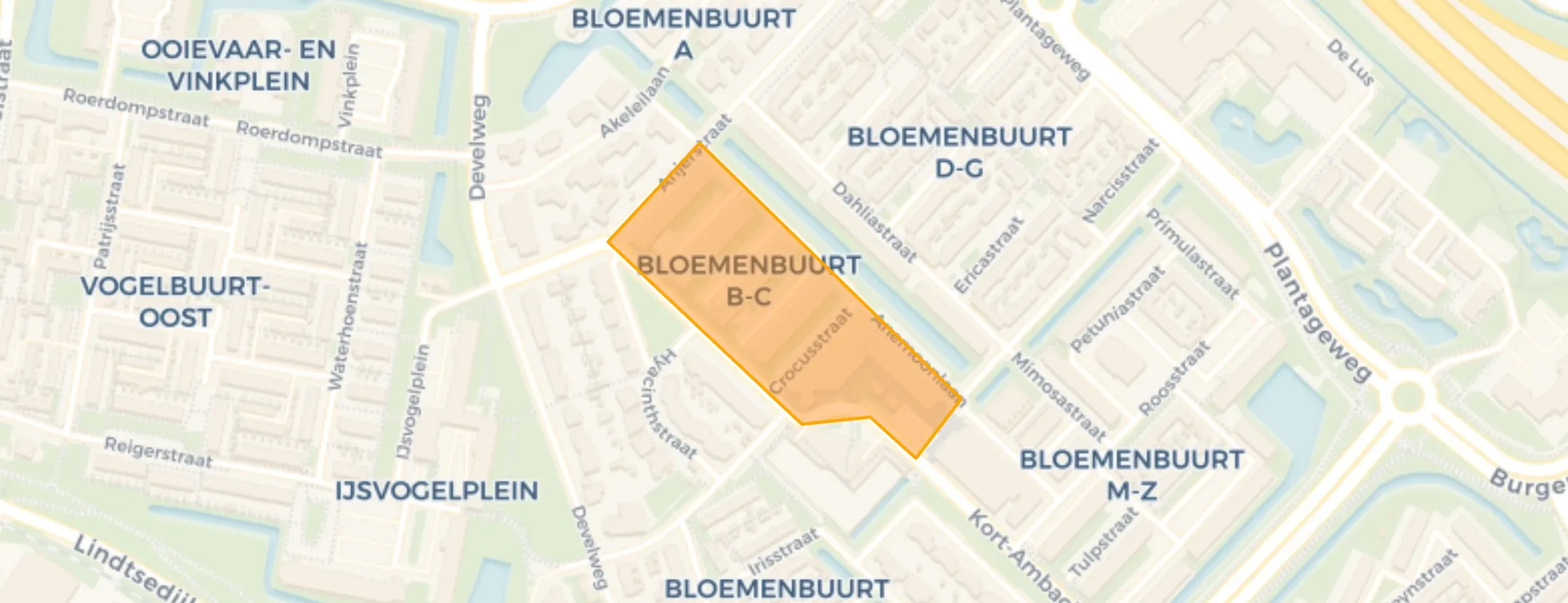 Buurt Bloemenbuurt B(egonia) - C(rocus), Zwijndrecht