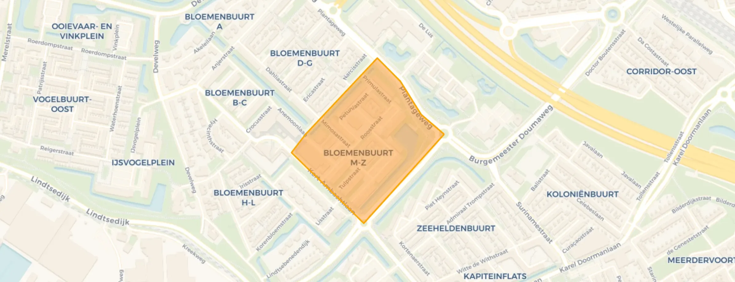 Buurt Bloemenbuurt M(adelief) - Z(onnenbloem), Zwijndrecht