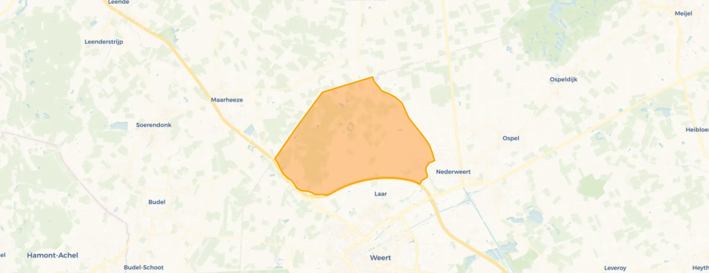 Kaart van Boeket-Hoogbosweg