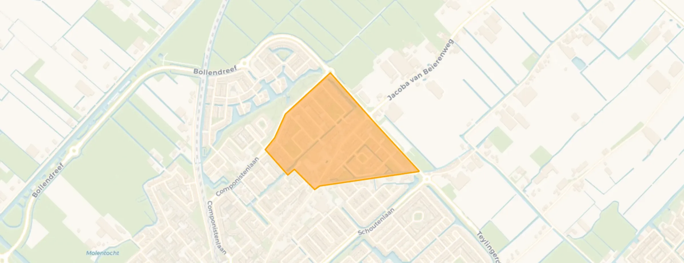 Kaart van Bollenbuurt