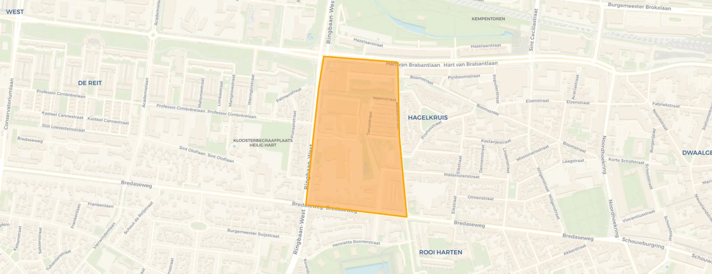 Kaart van Bomenbuurt West