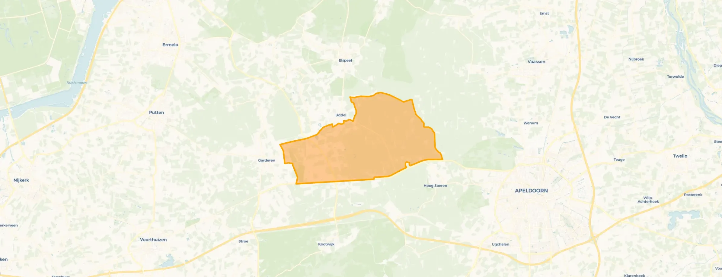 Kaart van Bosgebied Meerveld