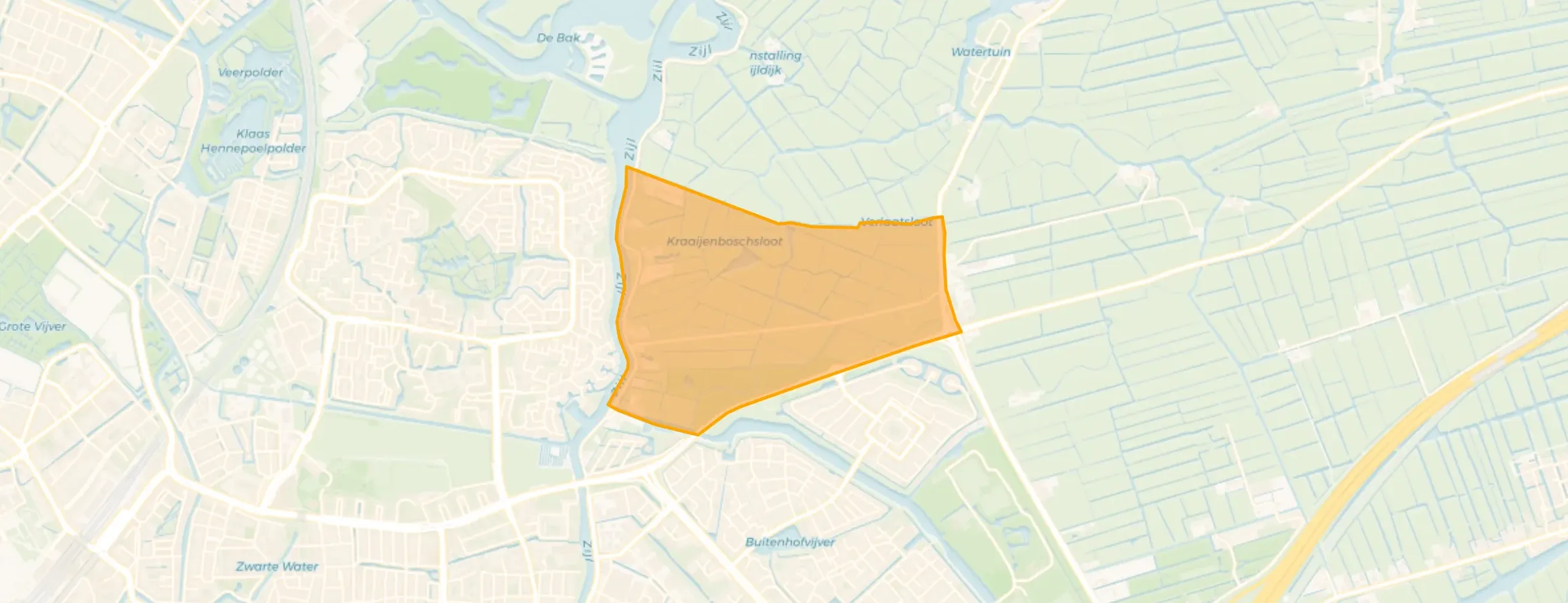 Kaart van Boterhuispolder