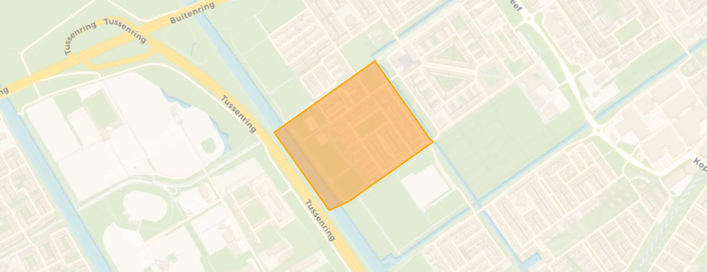 Kaart van Bouwmeesterbuurt West