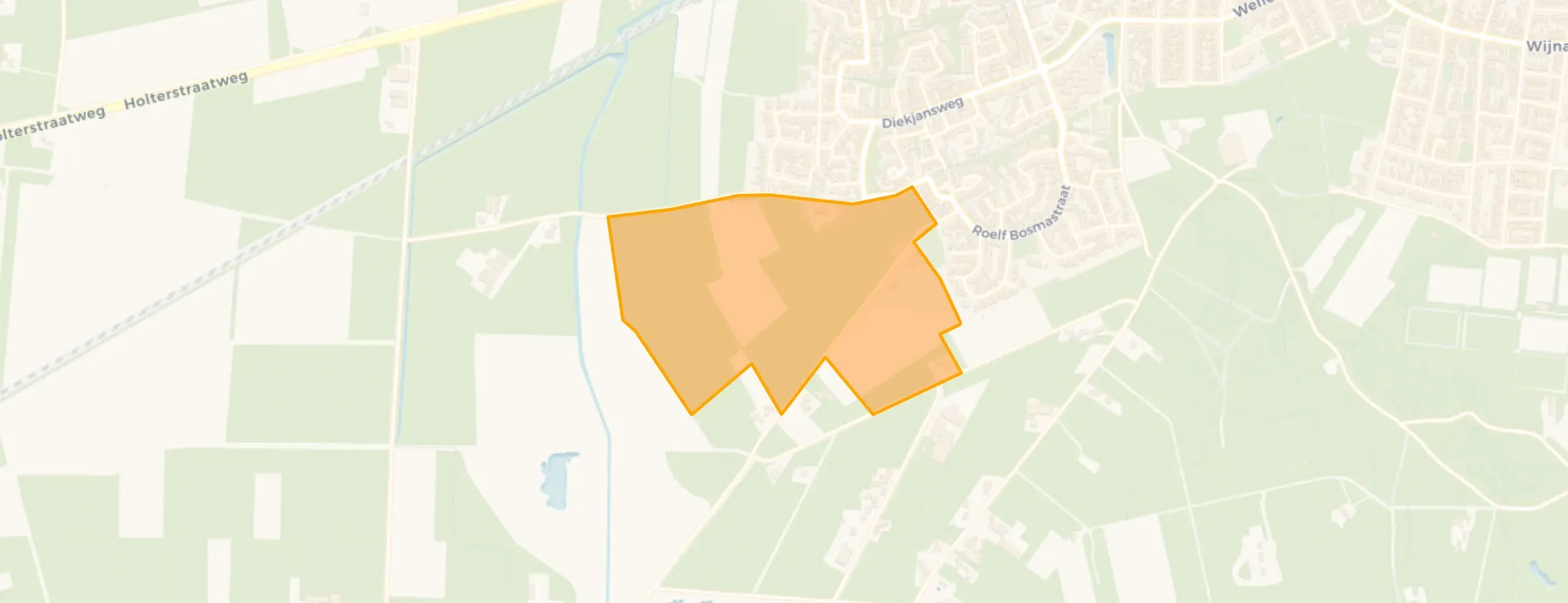 Kaart van Braakmanslanden zuidwest