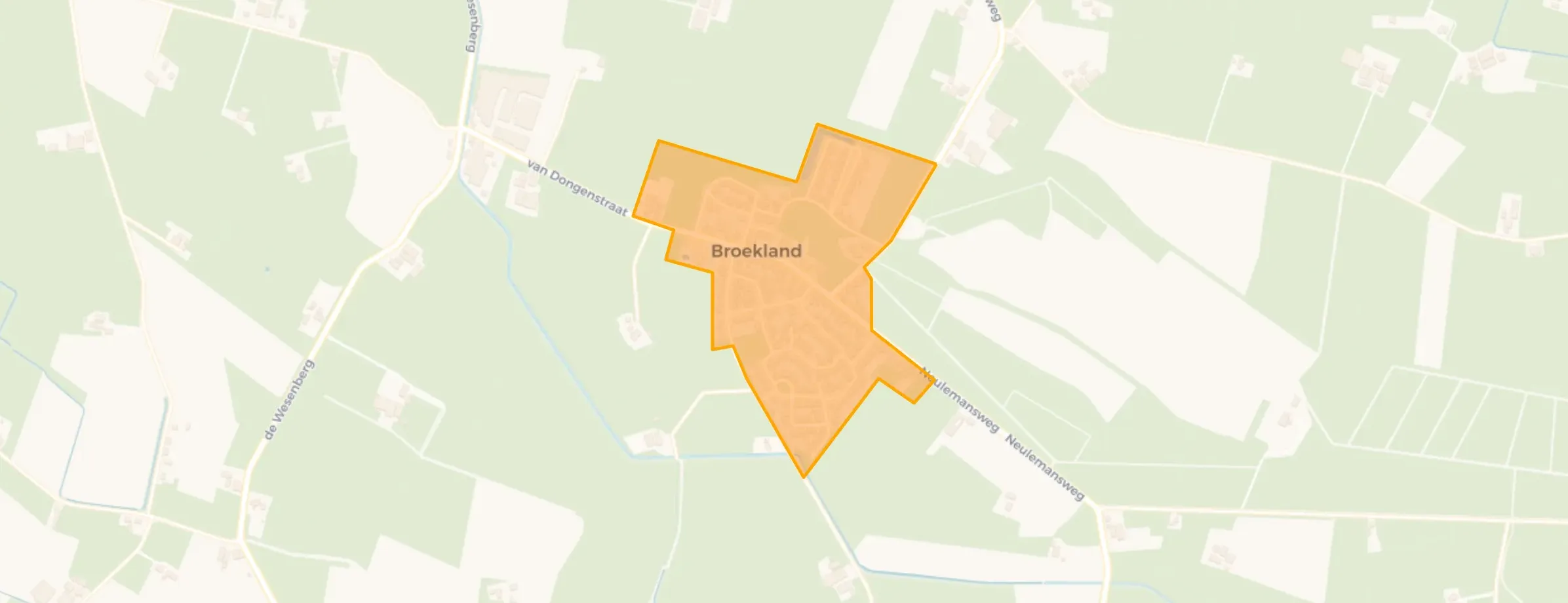 Kaart van Broekland Kern