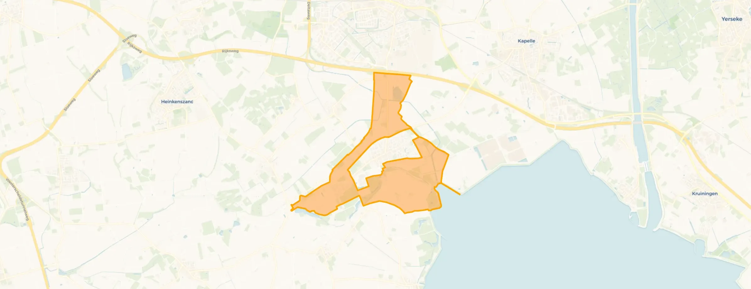 Kaart van Buitengebied ’s-Gravenpolder