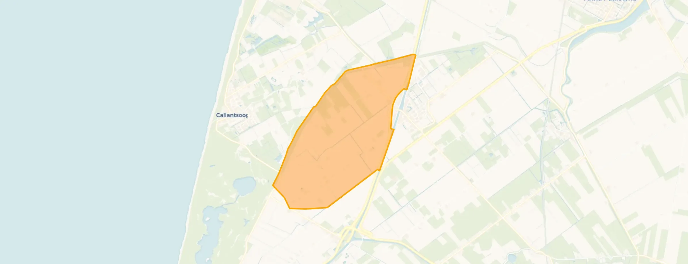 Kaart van Buitengebied ’t Zand-West