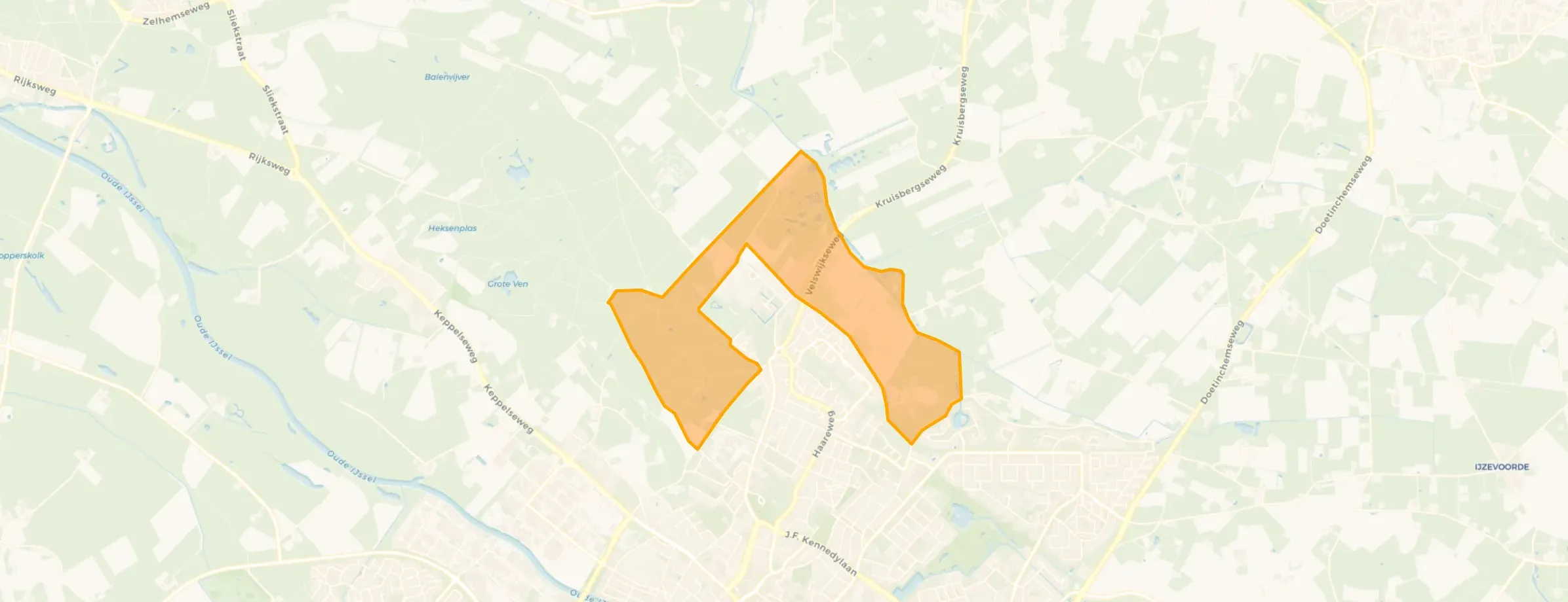 Kaart van Buitengebied - De Kruisberg