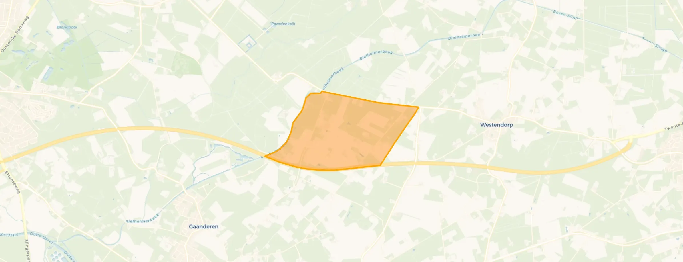 Kaart van Buitengebied - Pinnedijk