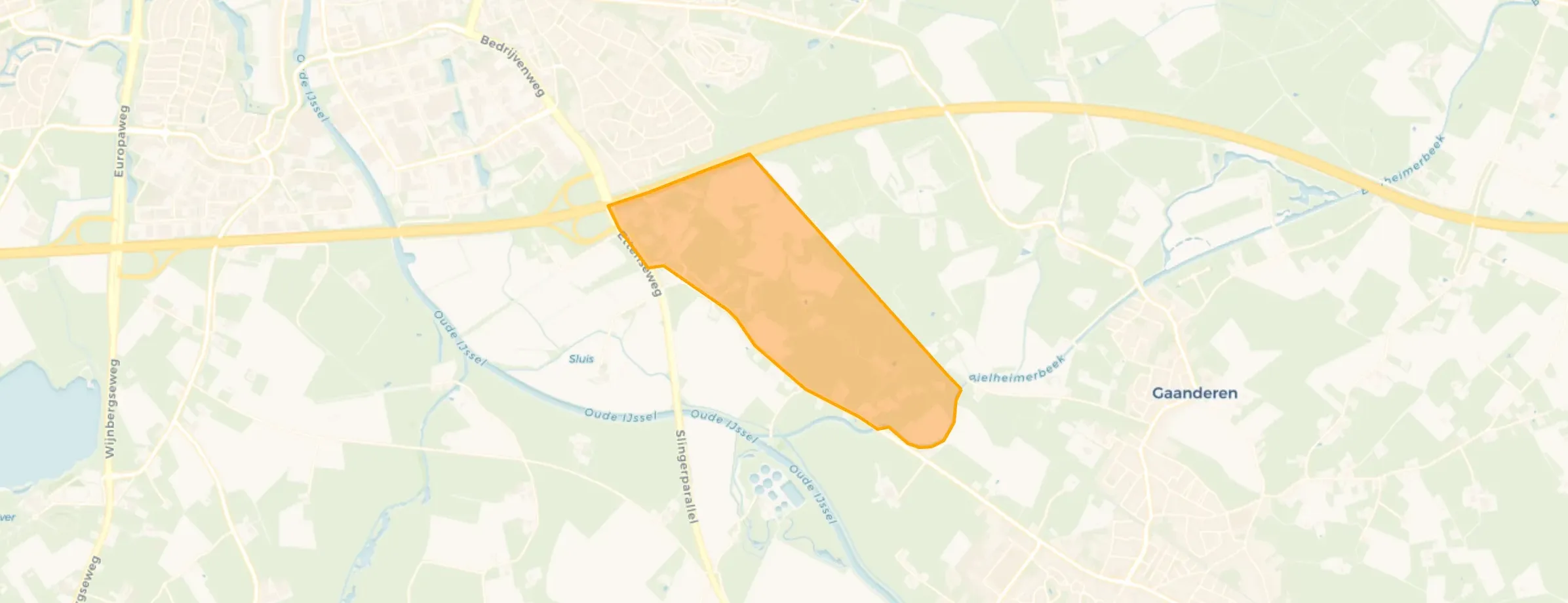 Kaart van Buitengebied - Polmanlaan