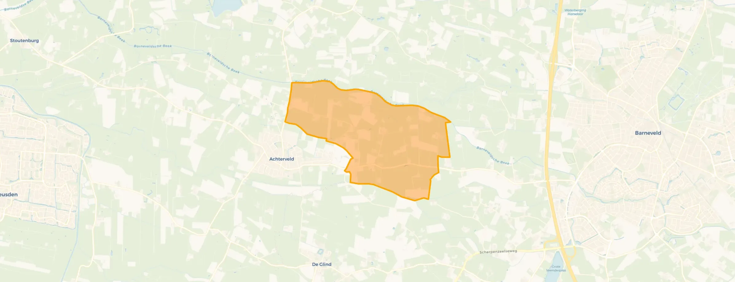 Kaart van Buitengebied Achterveld