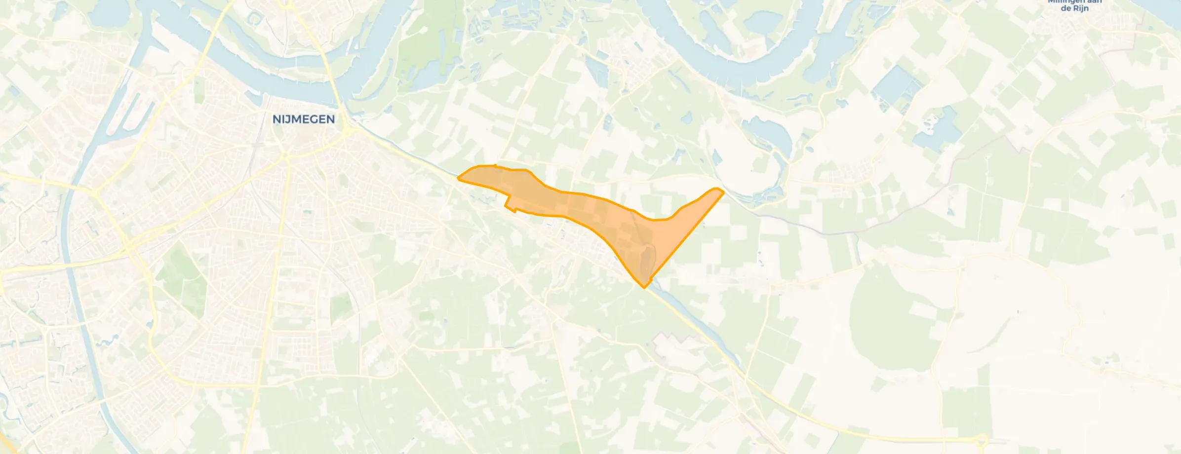 Kaart van Buitengebied Beek