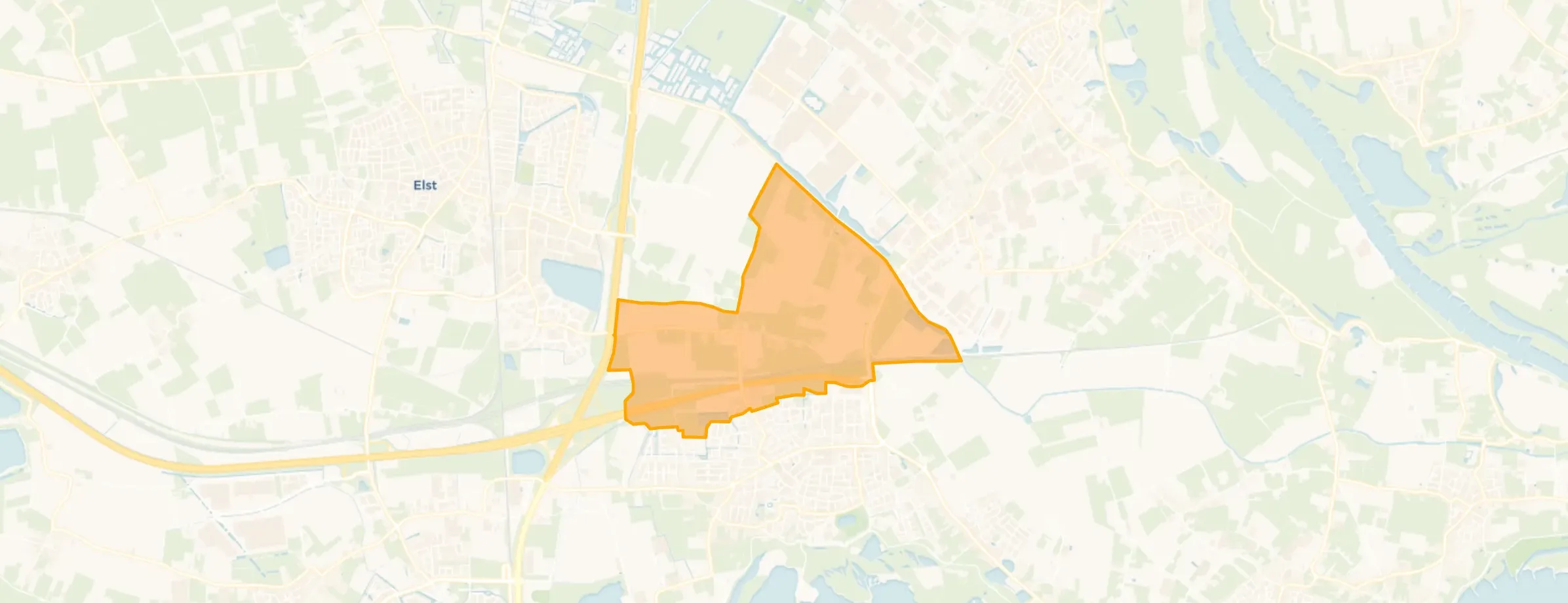 Kaart van Buitengebied Bemmel Noord