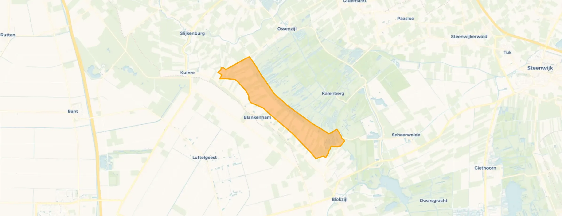 Kaart van Buitengebied Blankenham