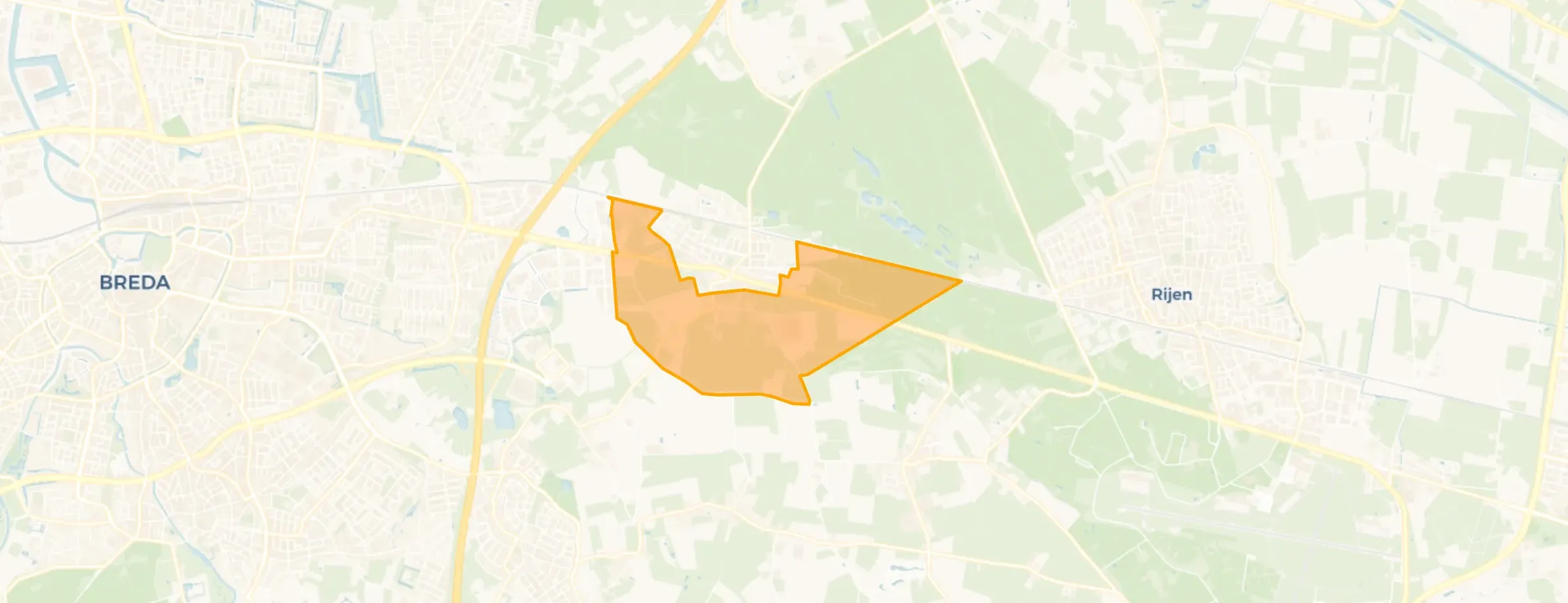 Kaart van Buitengebied Dorst-Zuid