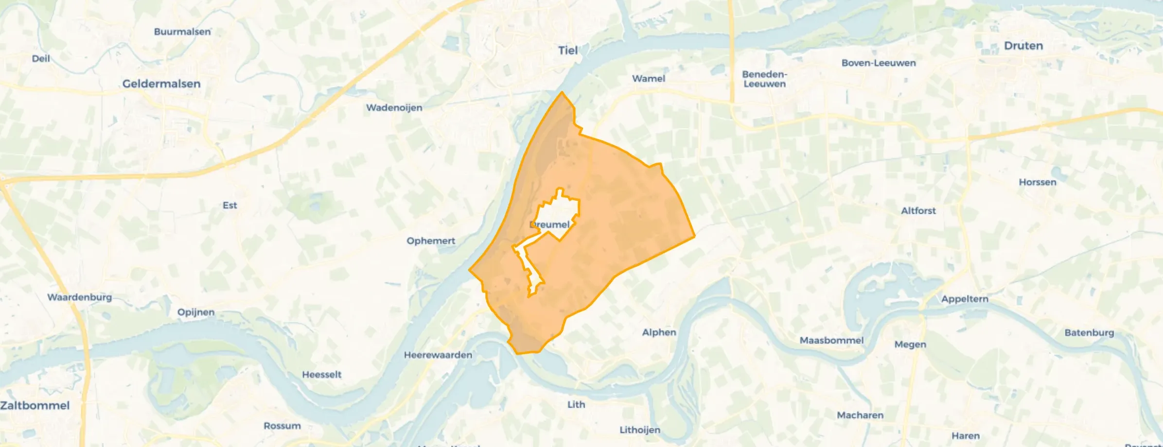 Kaart van Buitengebied Dreumel