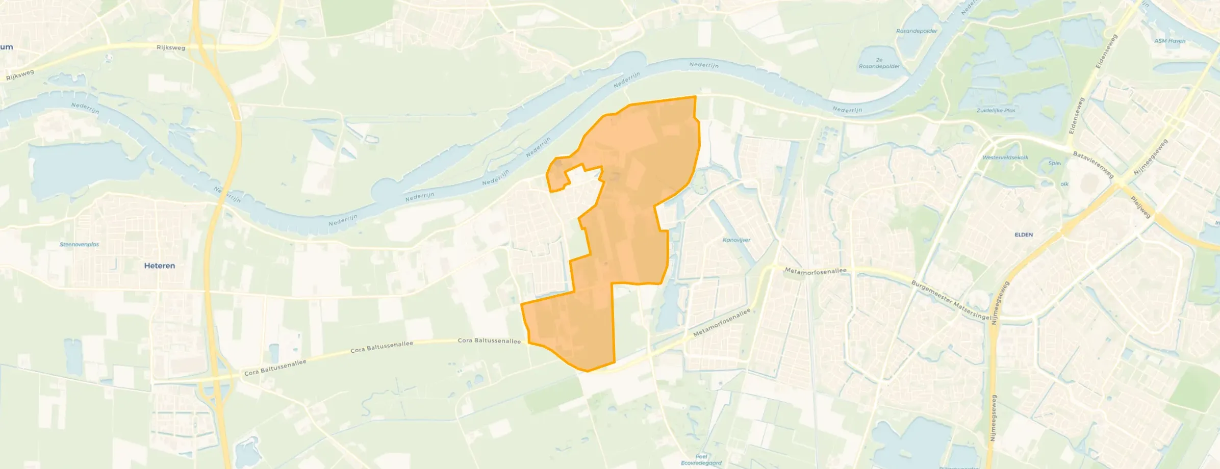 Kaart van Buitengebied Driel Keulse Kamp-GrietenKamp-Leedjes