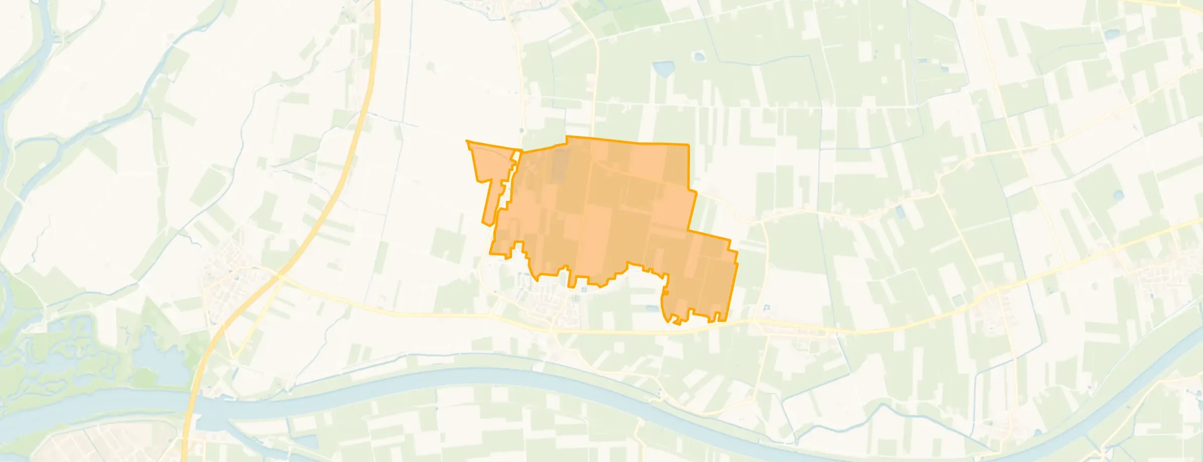 Kaart van Buitengebied Dussen noord