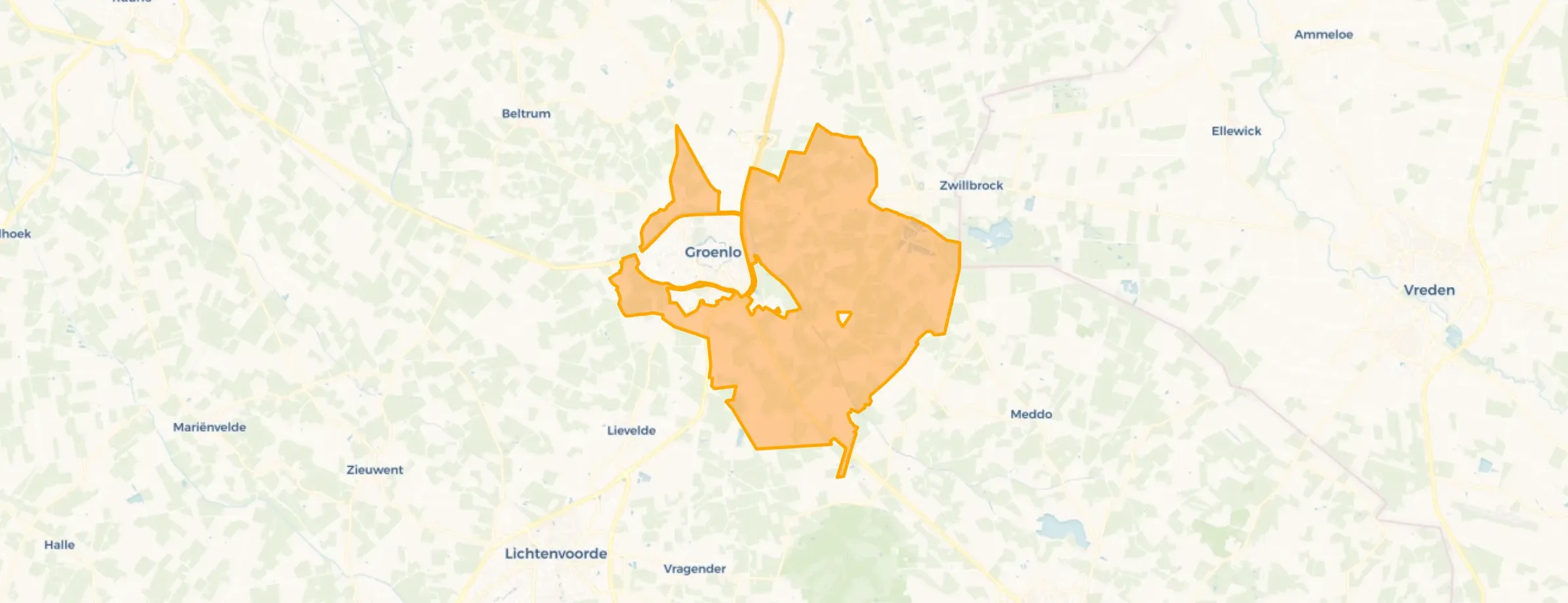 Kaart van Buitengebied Groenlo