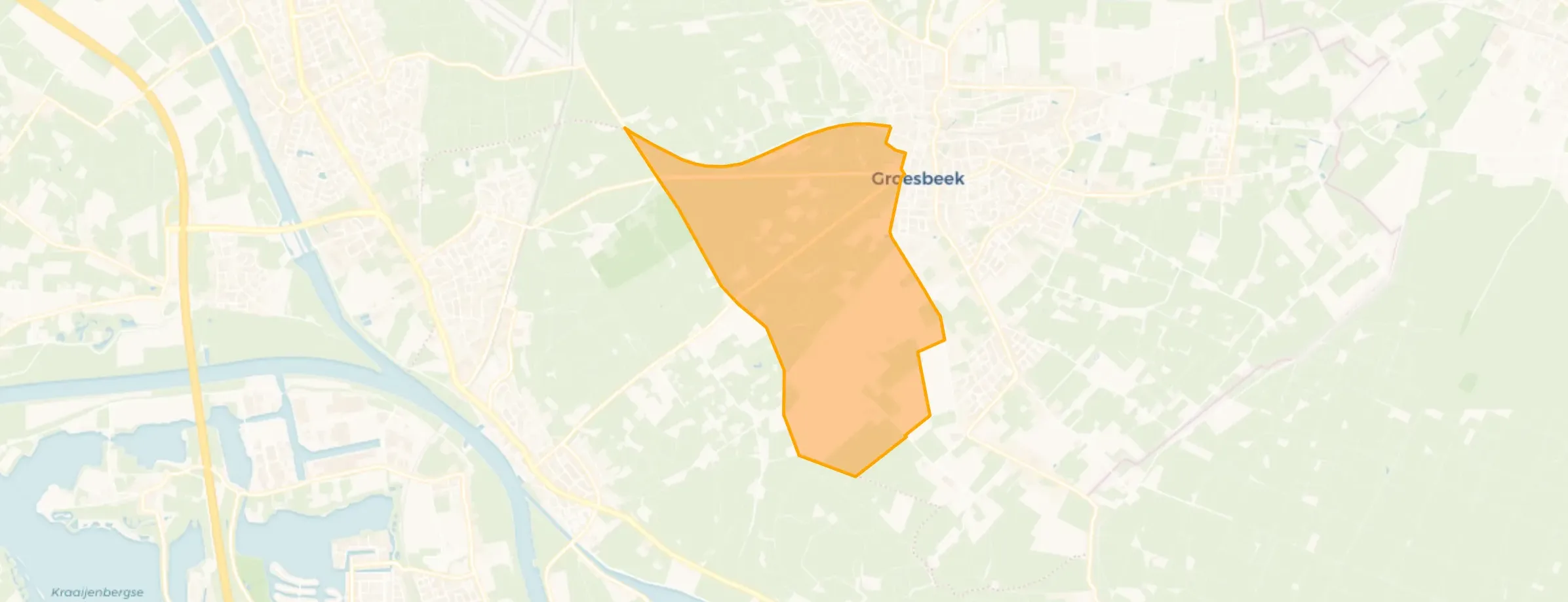 Kaart van Buitengebied Groesbeek-Zuid-West