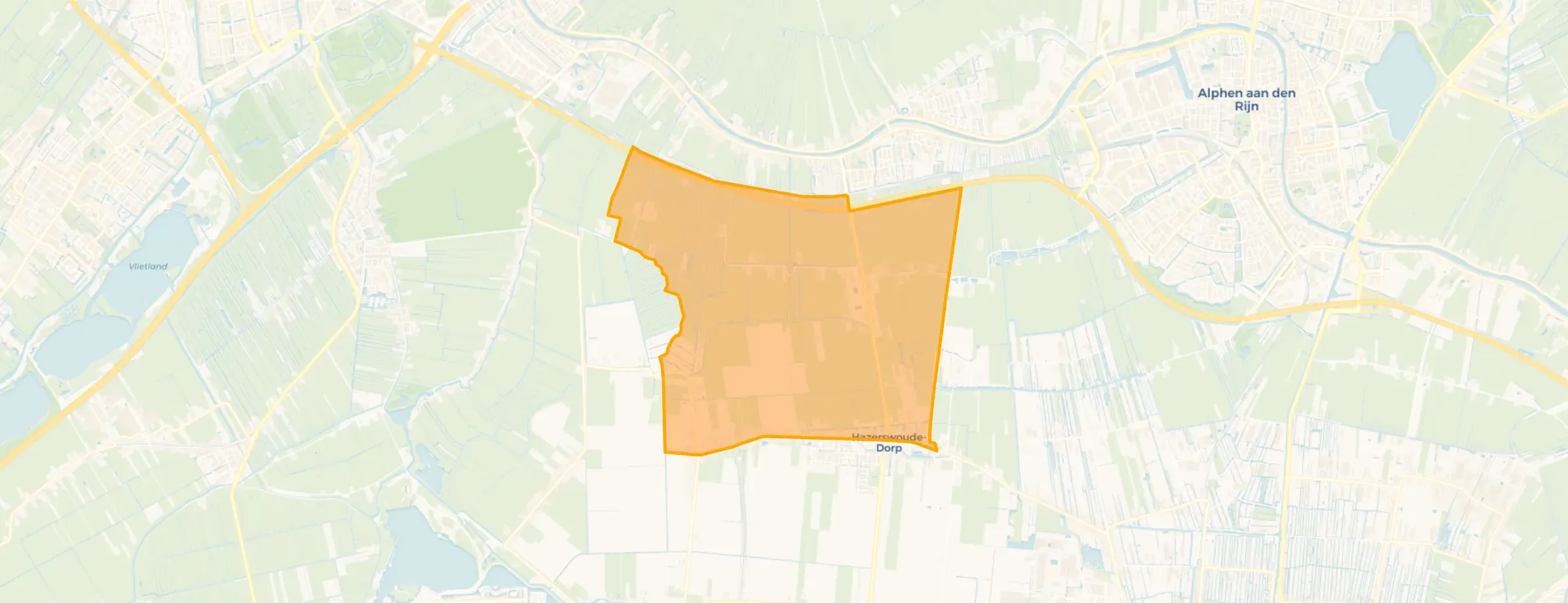 Kaart van Buitengebied Hazerswoude-Dorp