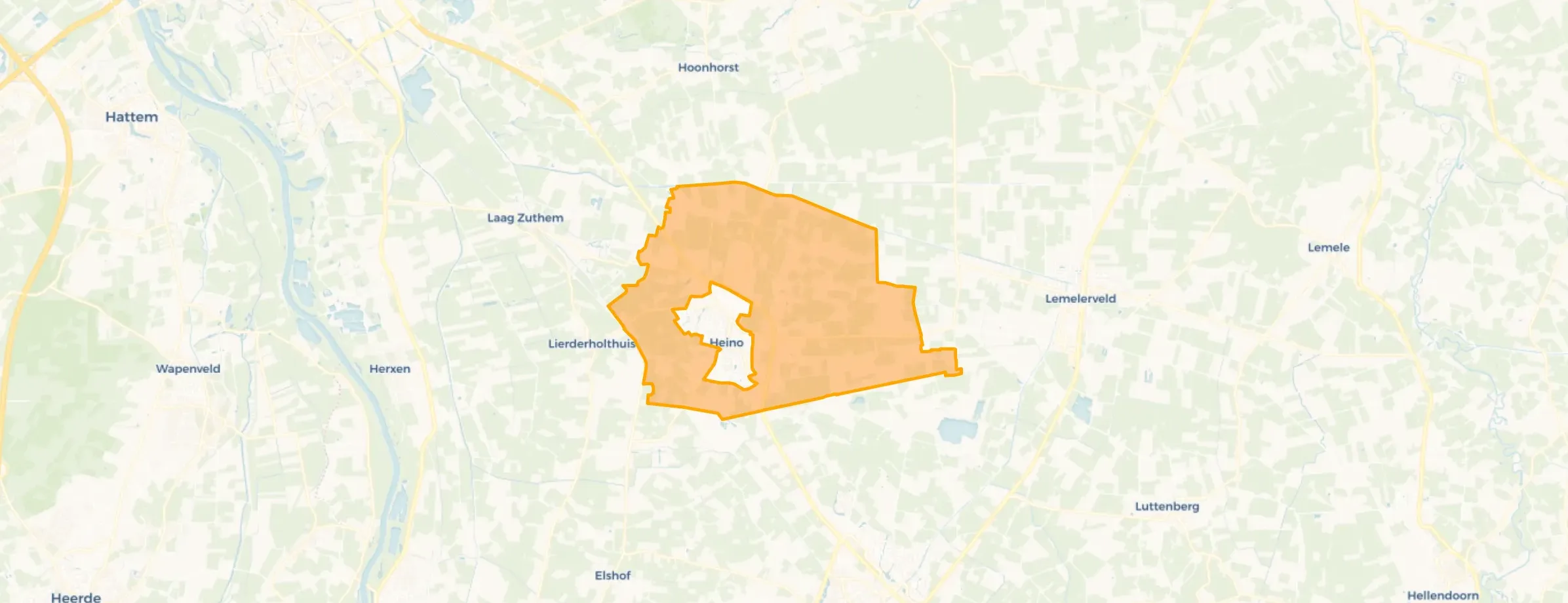Kaart van Buitengebied Heino