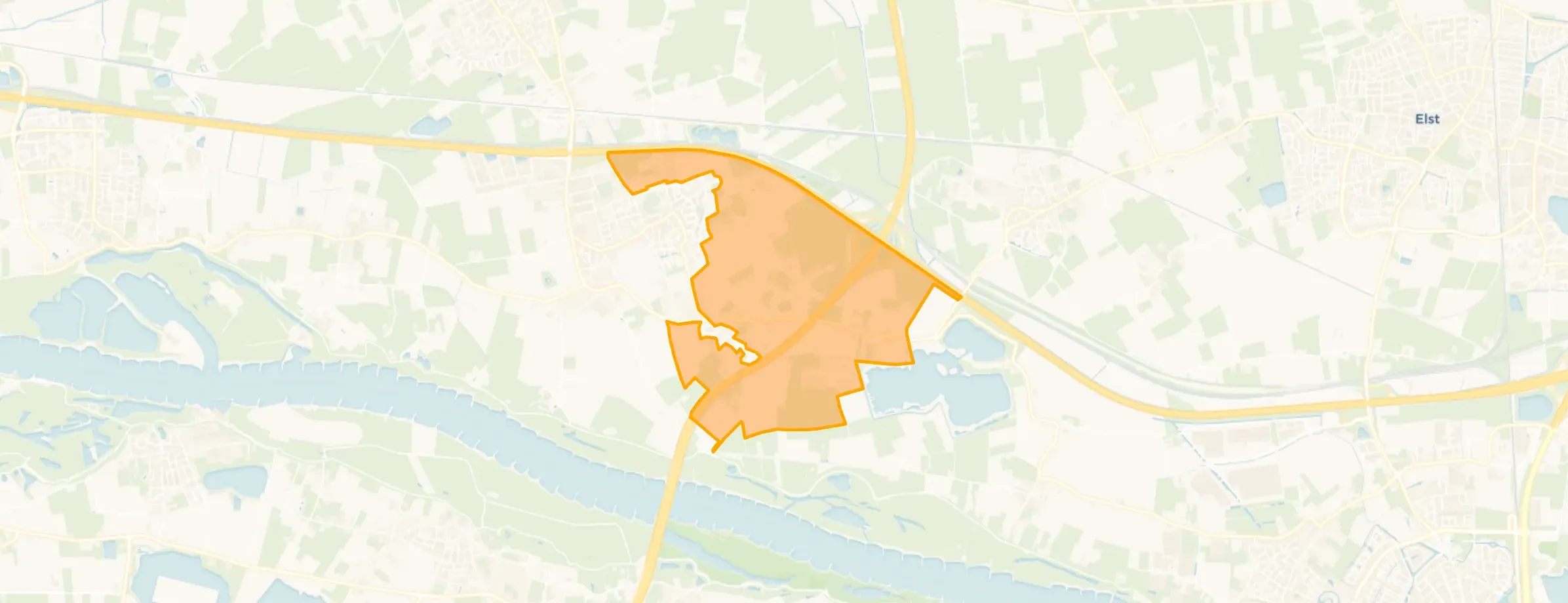 Kaart van Buitengebied Herveld Zuid