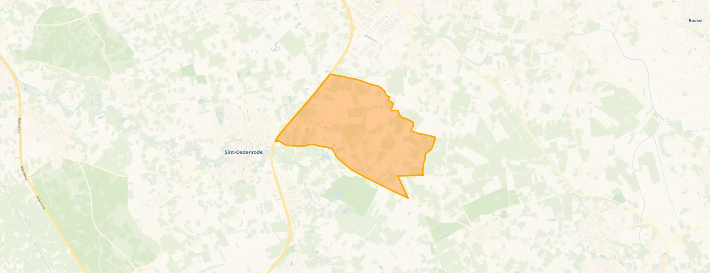 Kaart van Buitengebied Jekschotse Heide en Everse