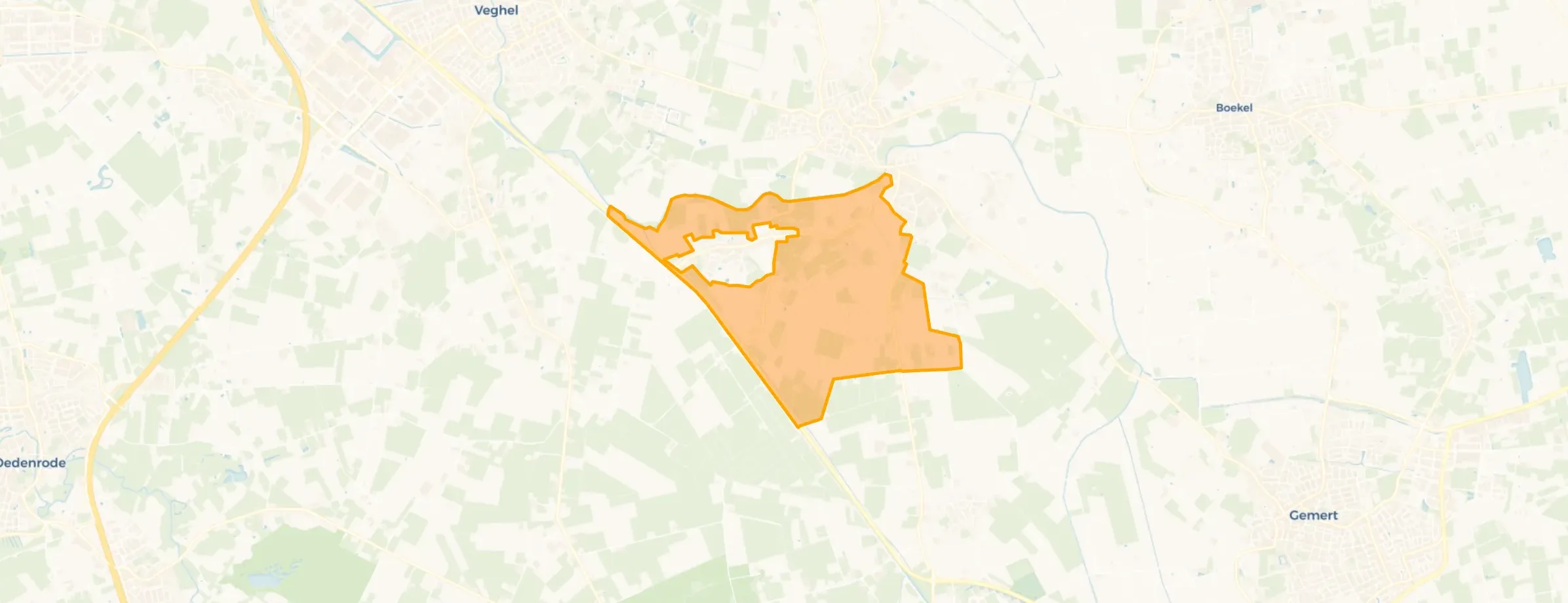 Kaart van Buitengebied Keldonk