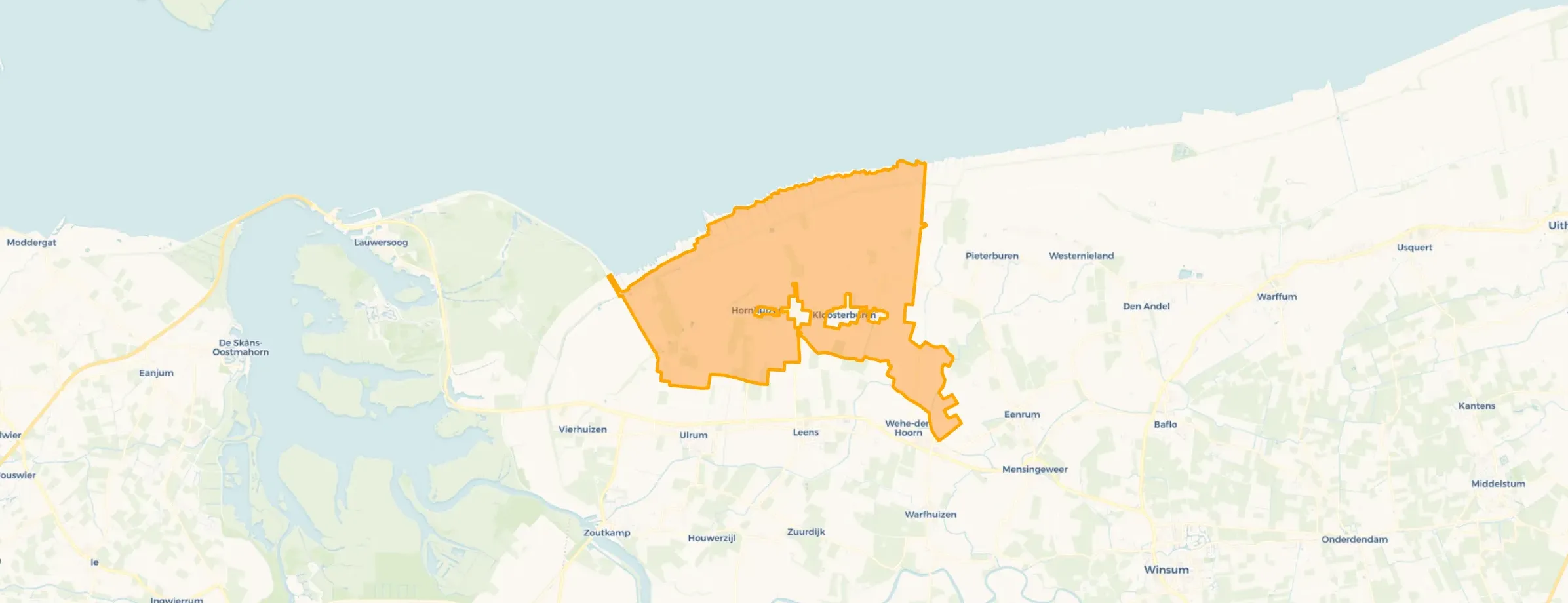 Kaart van Buitengebied Kloosterburen