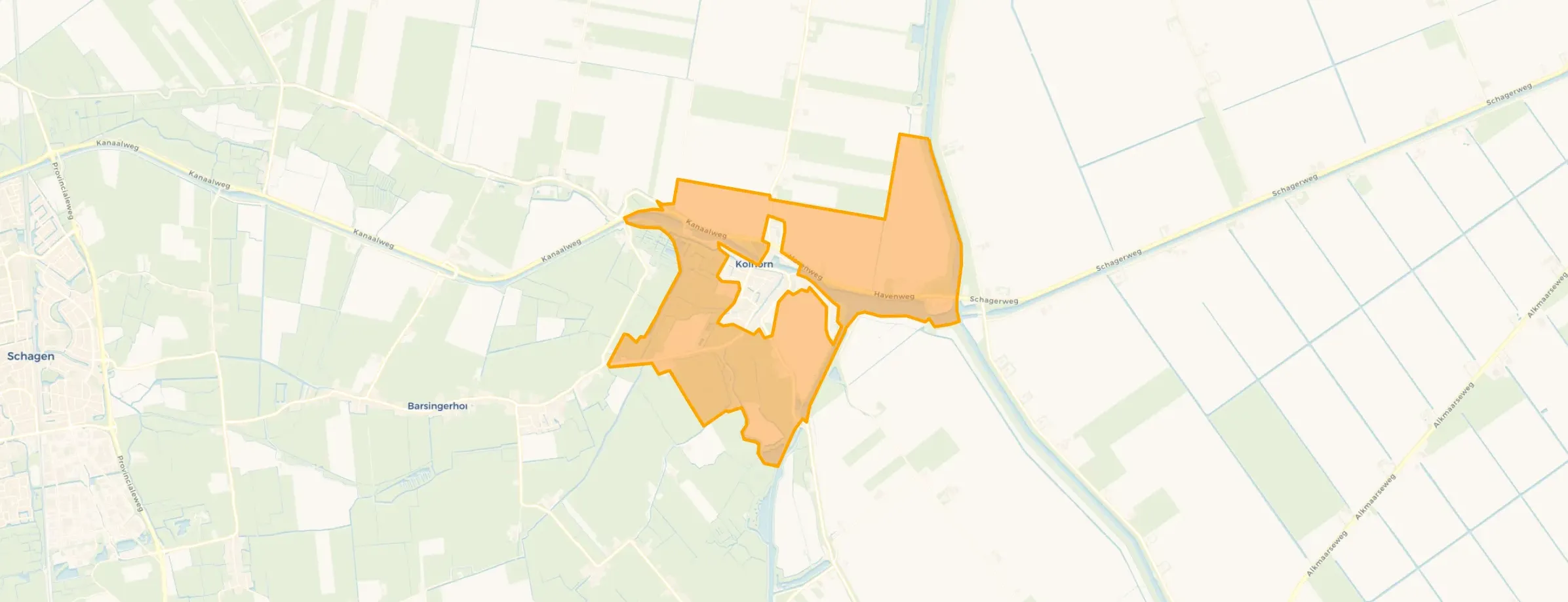 Kaart van Buitengebied Kolhorn