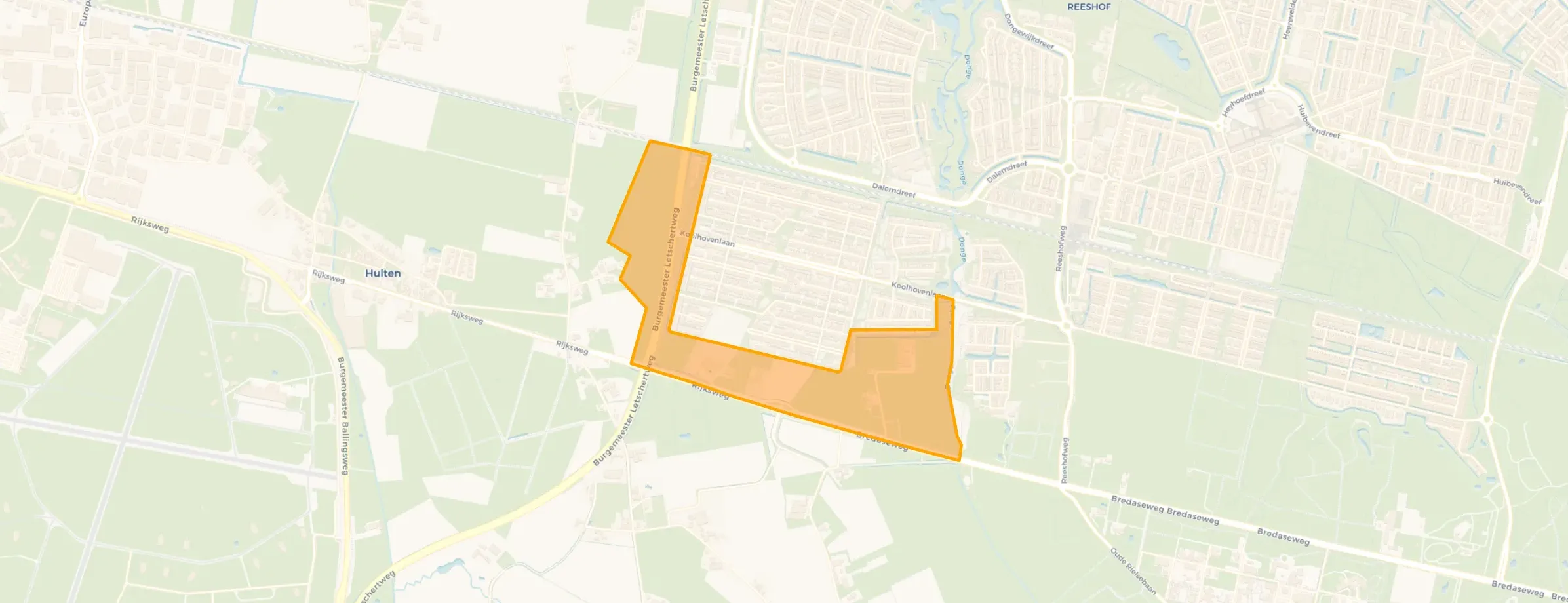 Kaart van Buitengebied Koolhoven