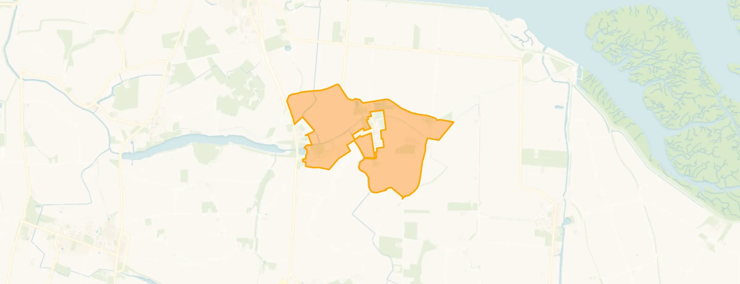 Kaart van Buitengebied Lamswaarde