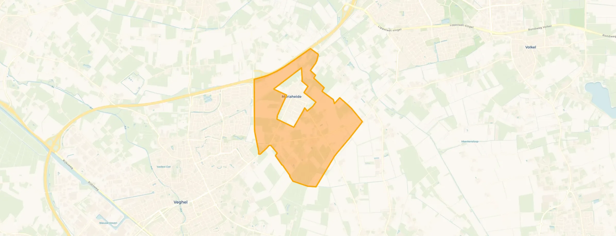 Kaart van Buitengebied Mariaheide
