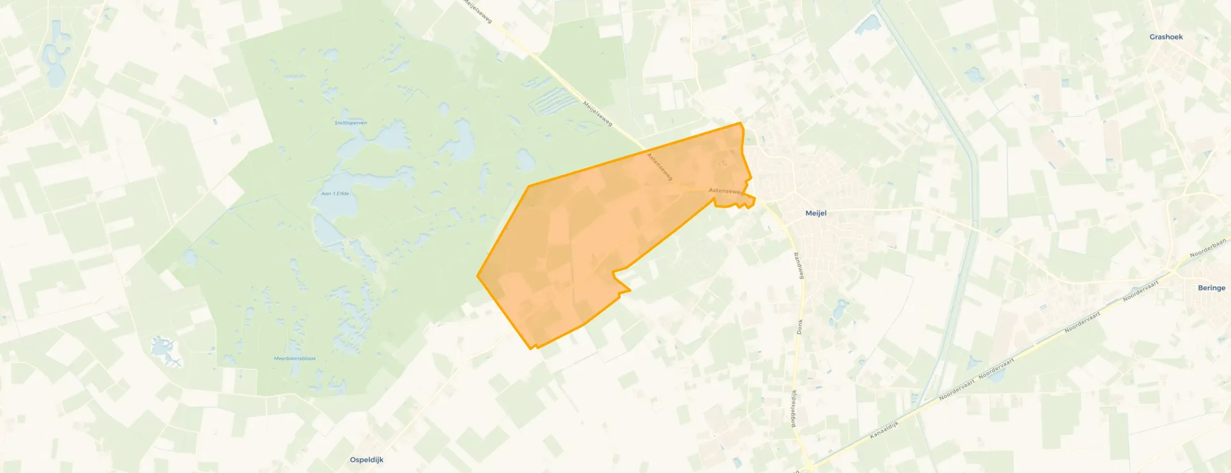 Kaart van Buitengebied Nederweerterdijk-Berg